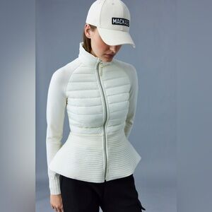 MACKAGE JOY Recycled hybrid cardigan with peplum SIZE SMALL NWT